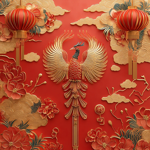 新中式松鹤延年