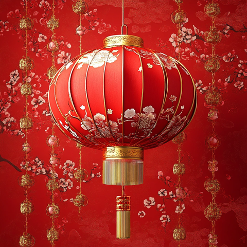 新年春节氛围灯笼
