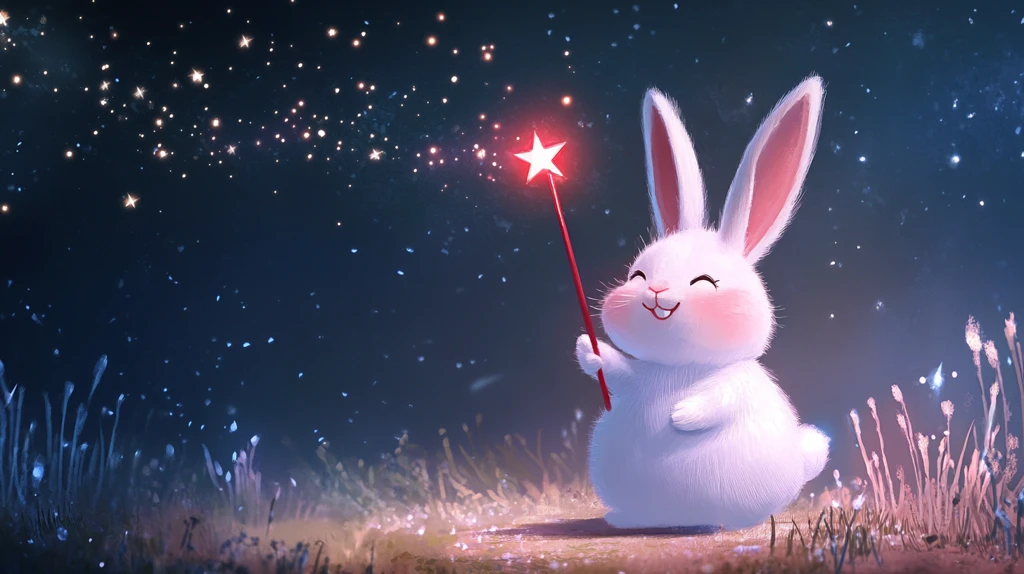 抱星星的小兔