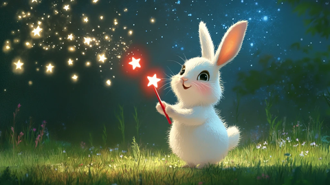 抱星星的小兔