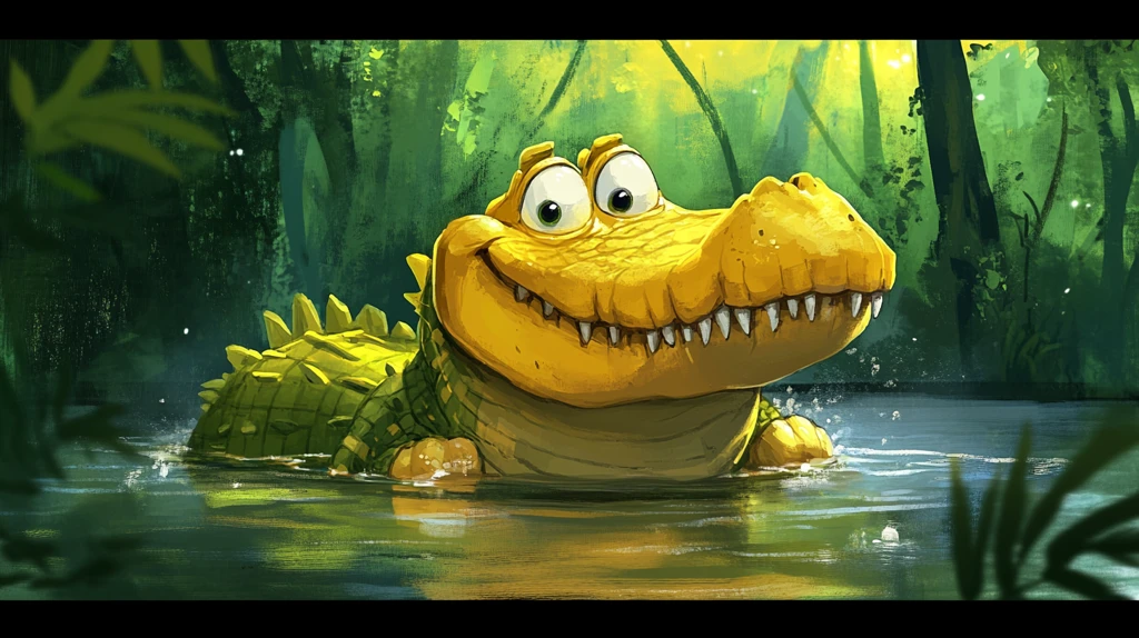 原创卡通鳄鱼