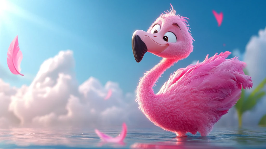 粉红色的火烈鸟墙纸