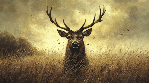 麋鹿飞鸟装饰画