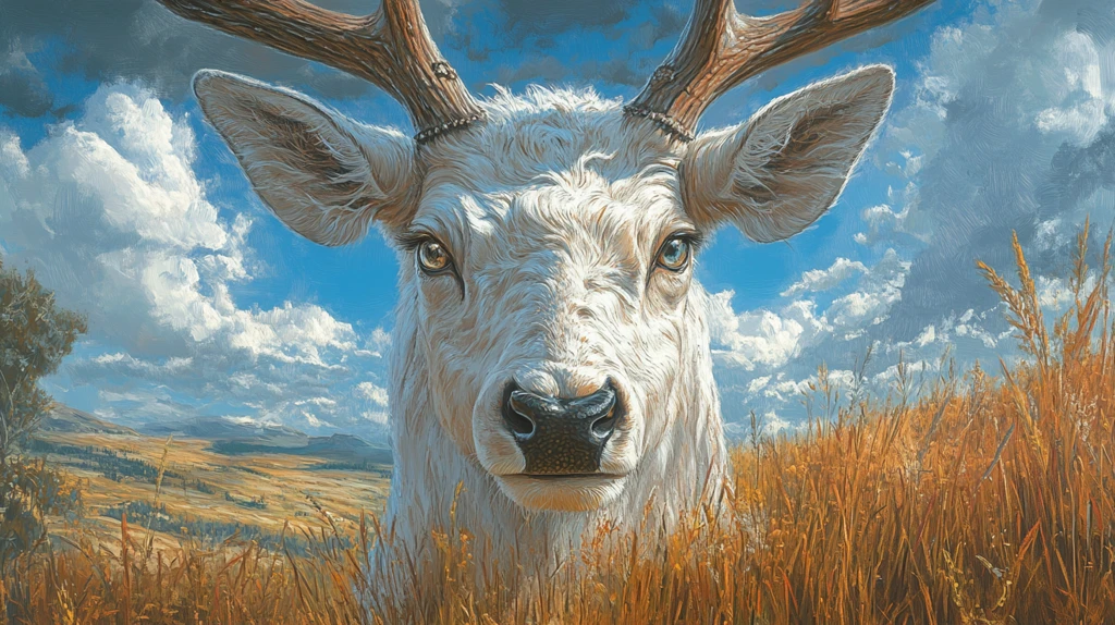 麋鹿飞鸟装饰画