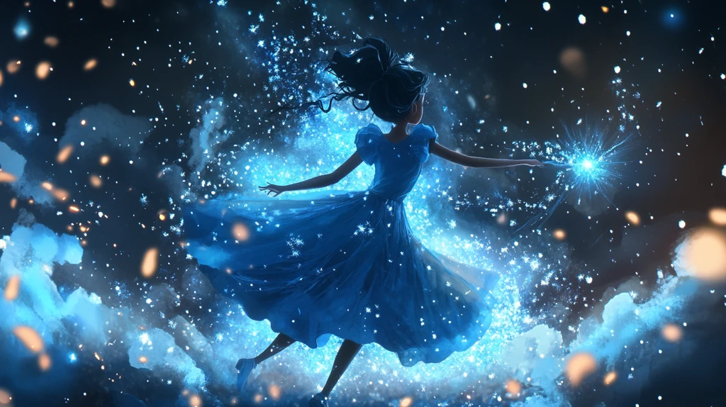 梦幻唯美蓝色系少女