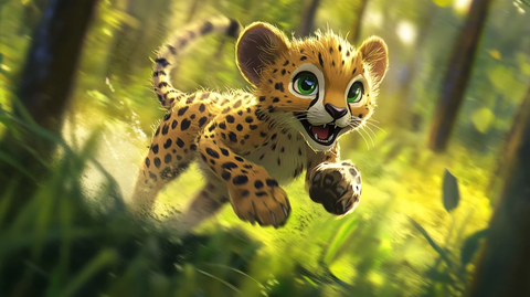 原创卡通小猎豹