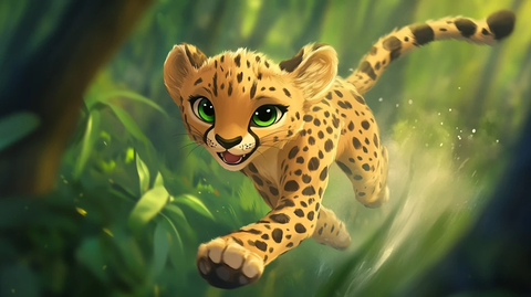 原创卡通小猎豹