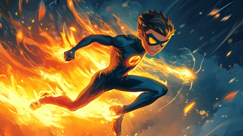 原创卡通超能侠