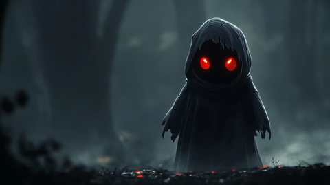 小恶魔黑袍红眼