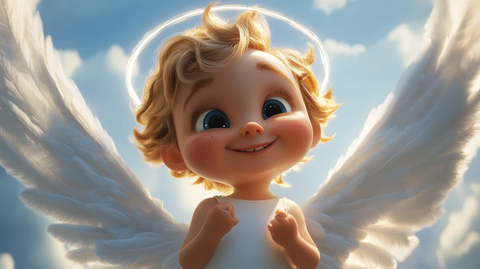 小天使微笑白翼