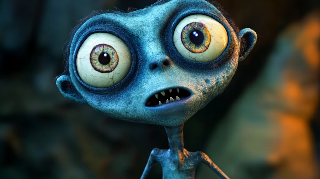 蓝皮小怪惊讶表情