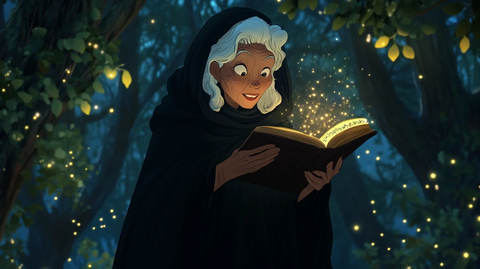 看童话书的女孩