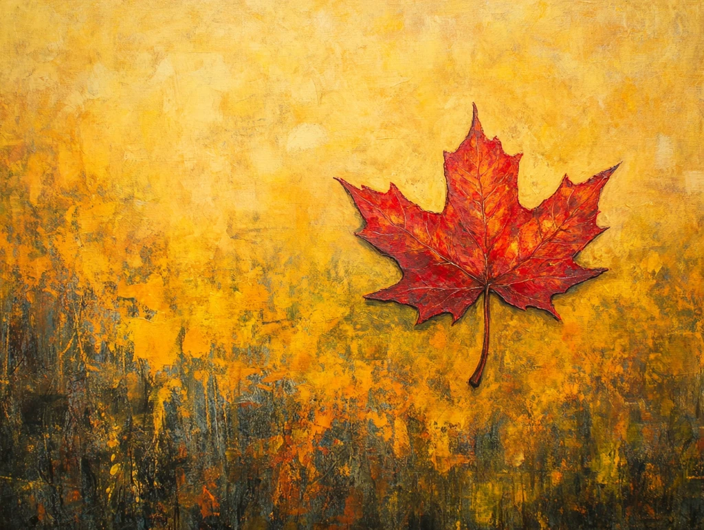 枫叶油画