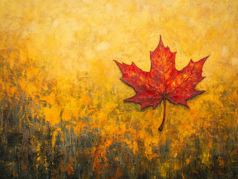 枫叶油画
