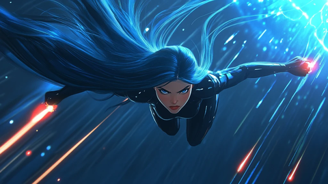 蓝发女飞侠激光闪耀