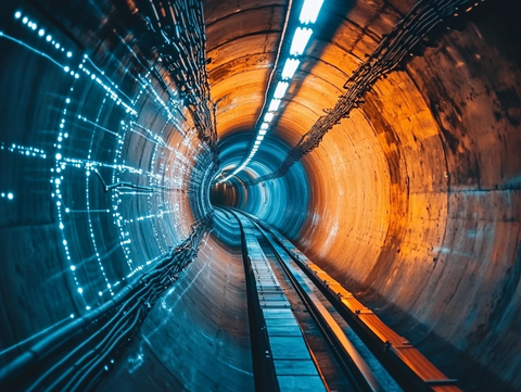 动感的地铁隧道