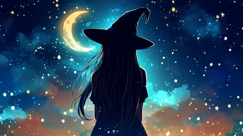 星辰大海女孩背影