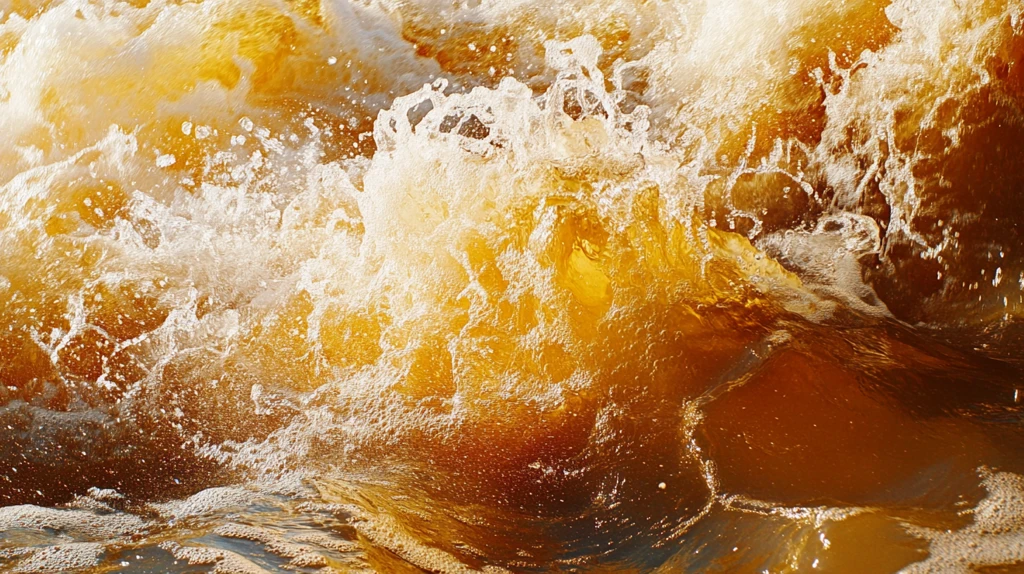 金色海浪浪花