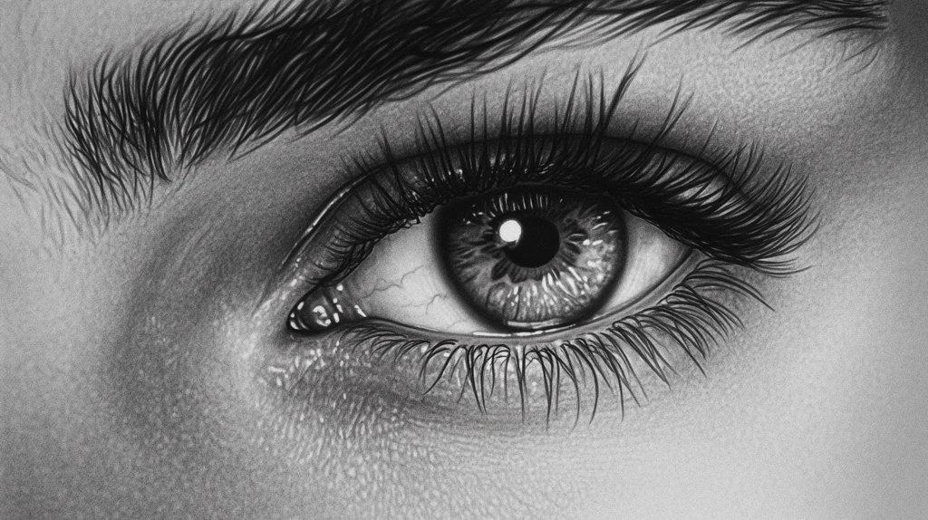 眼睛铅笔画