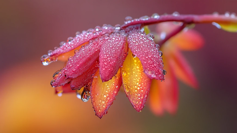 菊花花瓣上的雨珠