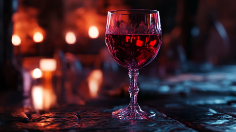 红酒杯暖色背景