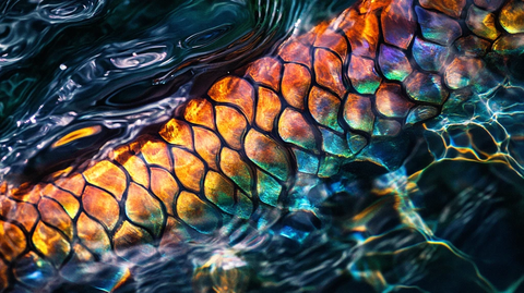 炫酷光效鲤鱼装饰画