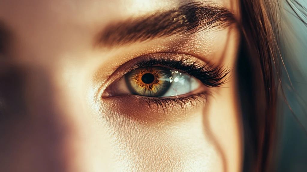 眼影妆细节特写