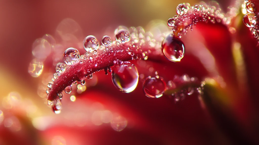 郁金香花瓣水珠