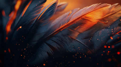 热情橙色静谧蓝色背景