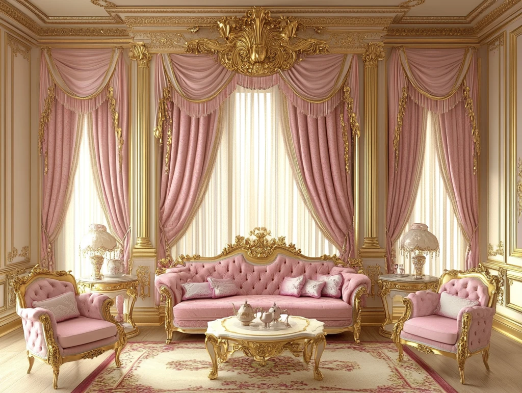 欧式奢华粉色