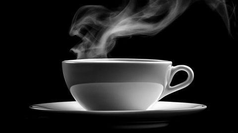 冒热气的咖啡