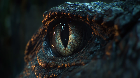 鳄鱼眼睛特写