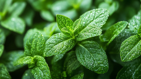 薄荷微距特写
