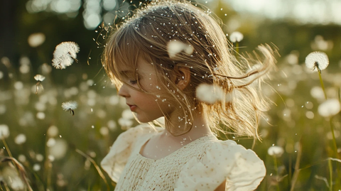 怡然自得的小女孩壁纸