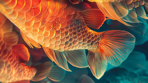 中式风格红鲤鱼