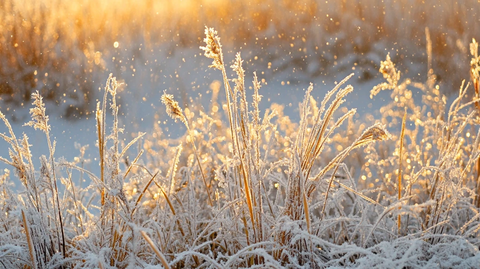 打霜的草地