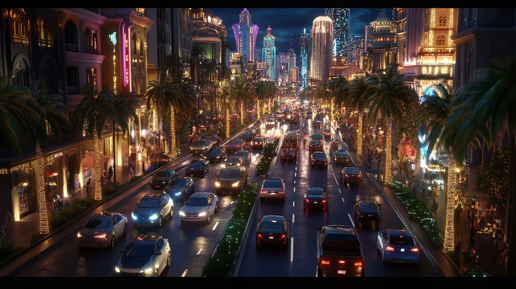 赌城城市背景素材