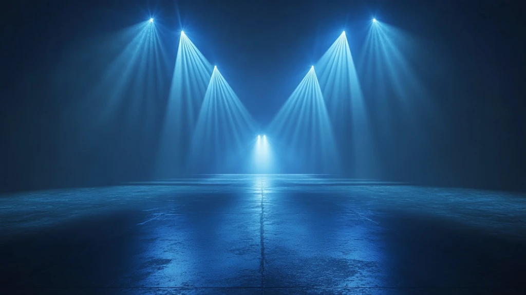 蓝色舞台灯光