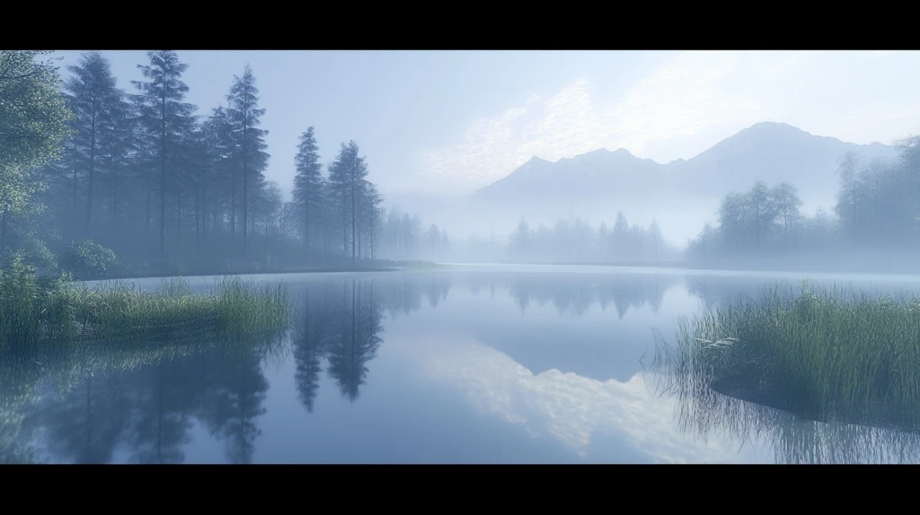 湖畔湖泊梦幻森林