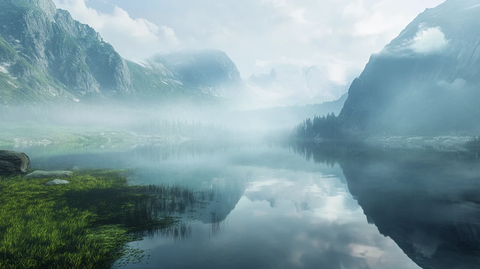 朦胧山水风景