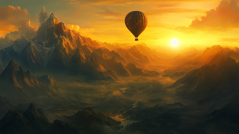 日出山谷热气球