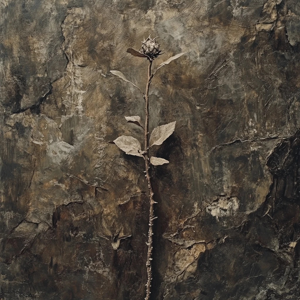 水泥墙裂缝中的植物