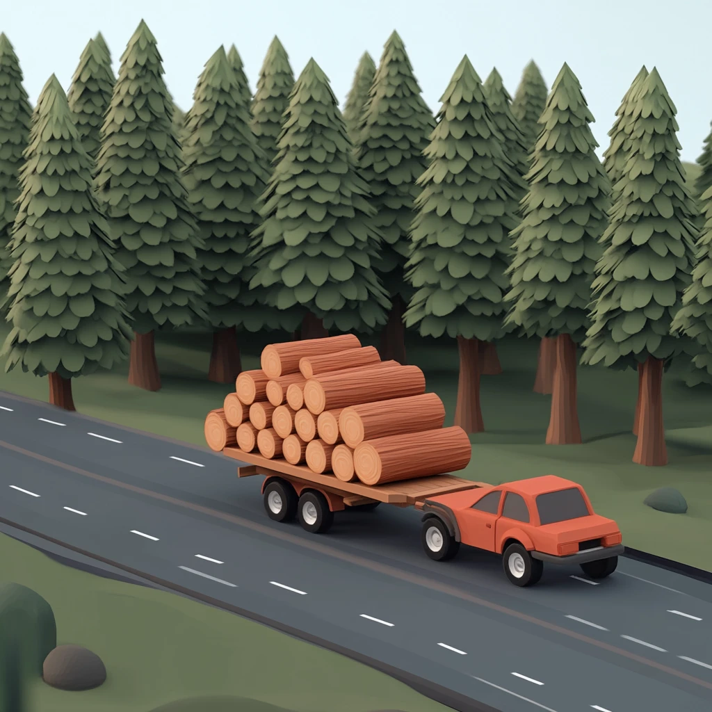 货车运输木材