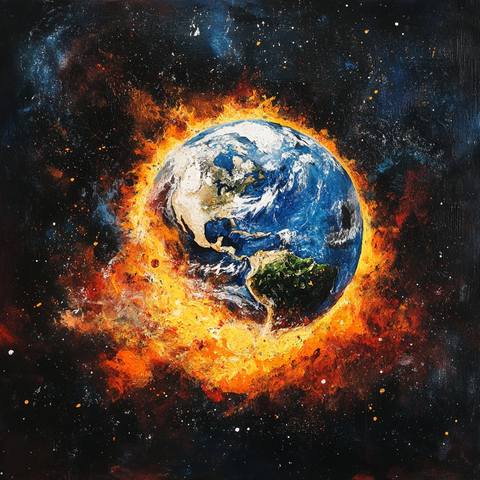 行星地球围绕太阳