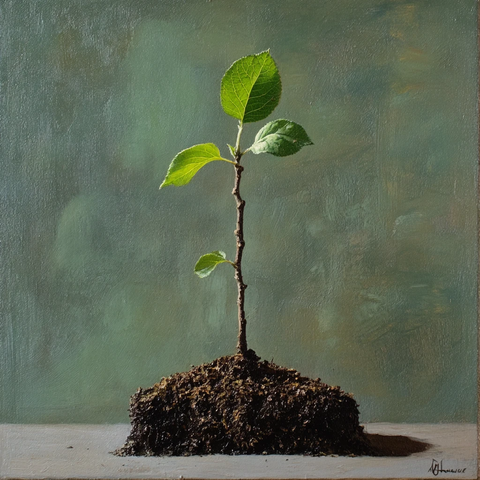 夹缝中求生存的树苗