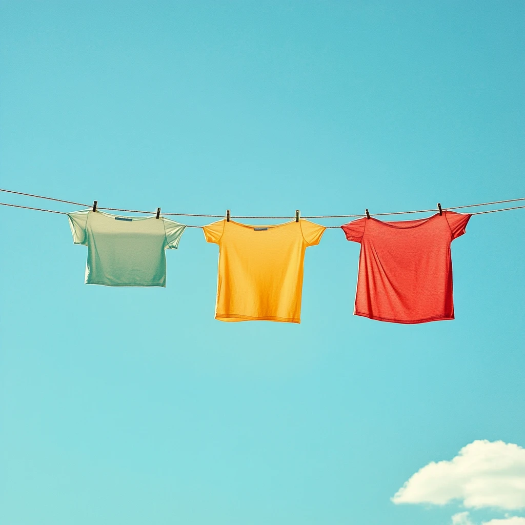 凉晒的衣服