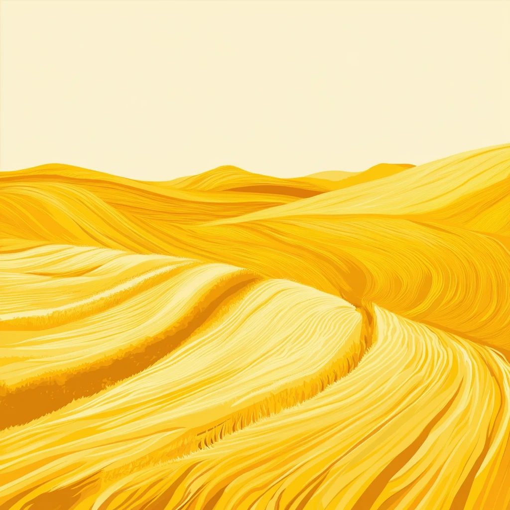 阿拉善旅游线描插画