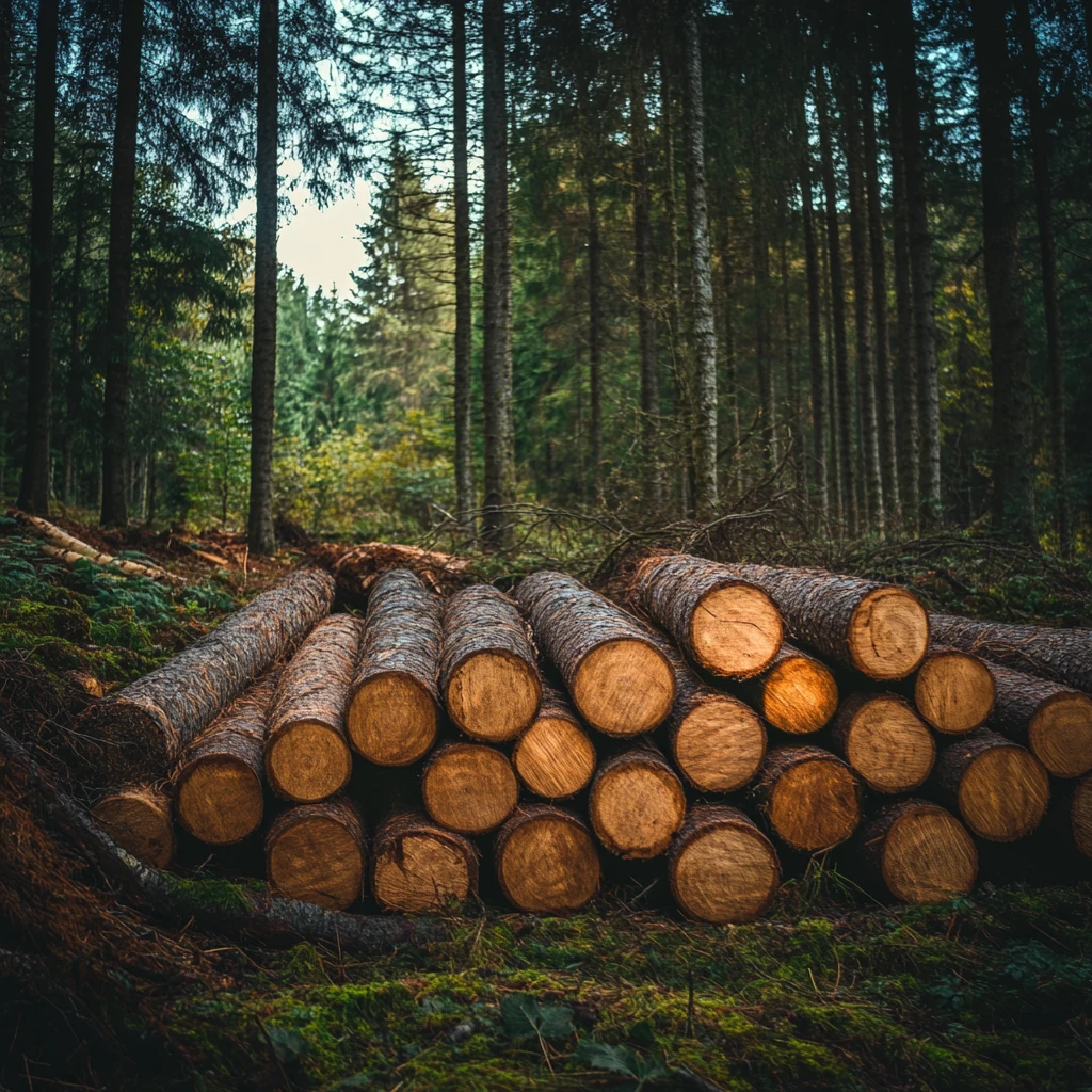 林场木垛