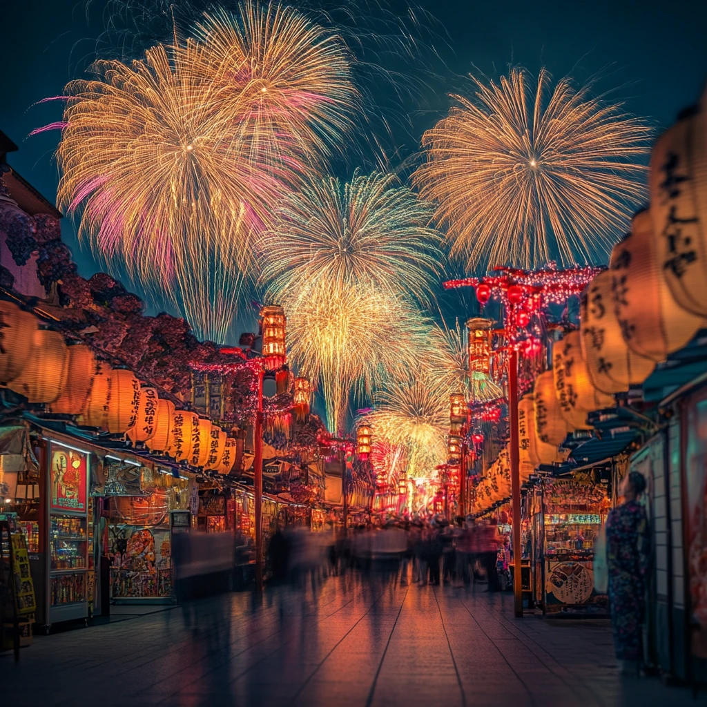 七夕烟花长曝光