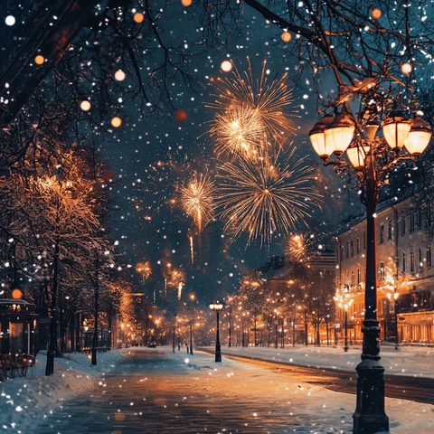 下雪火树银花雪景